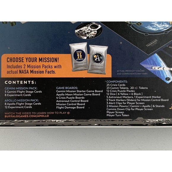 NIB Apollo Board Game - Inspired By NASA Moon Missions - Buffalo Games (2020) - Picture 7 of 7